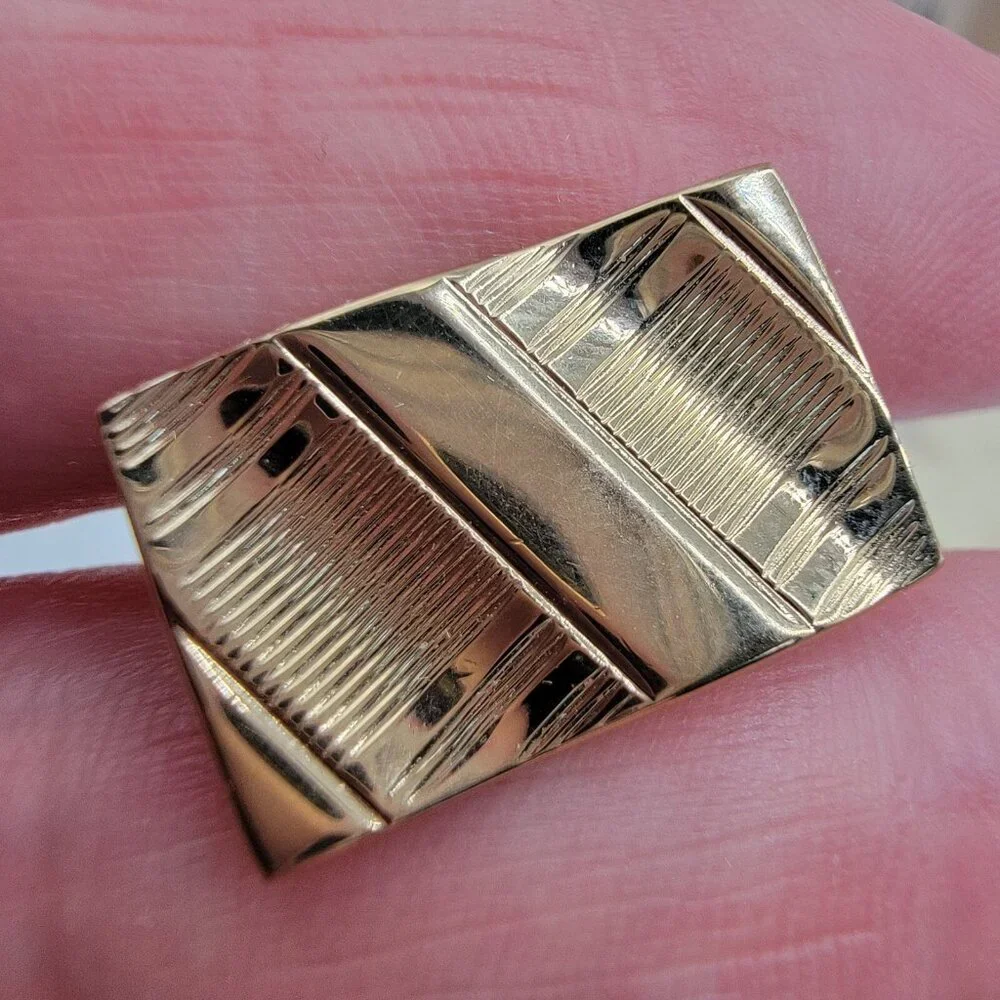 Vintage Shields Classic Gold Tone Cuff Links 1950-60’s In Original‎ Box